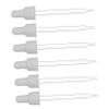 Warmhm 6-Piece Glass Droppers with Silicone Caps, White view 1