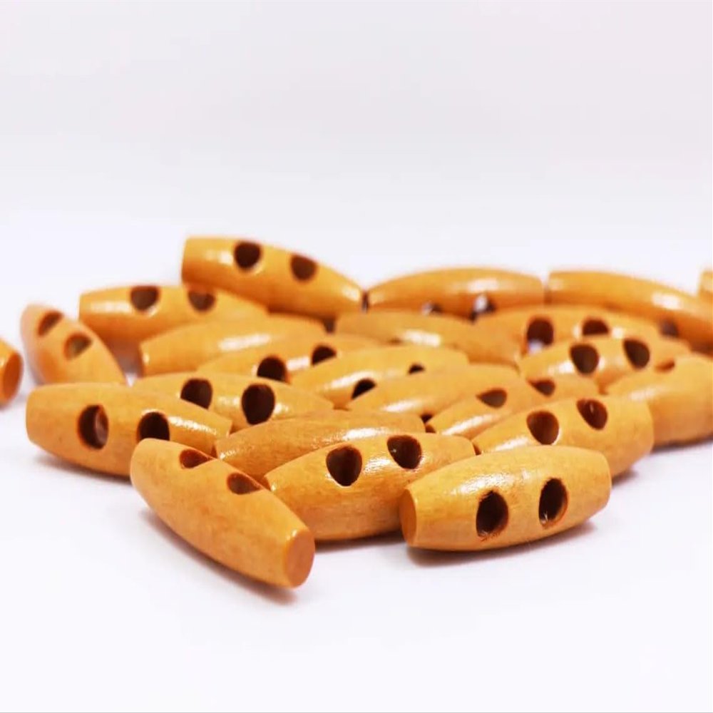 Sixstore Brown Wooden Toggle Button
