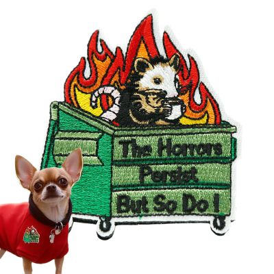 Backpack Patch - The Horrors Remain But So Do I | Funny Animal Designs for Bags & Clothing Gift Ideas for Men, Women, and Friends