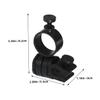 Flashlight Holders, 2-Piece ABS Black Set for Helmets, 21–28 mm view 2