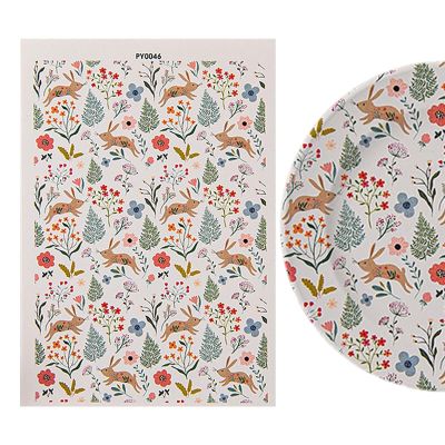 Ceramic Transfer Paper for Clay - Colorful Floral Decals