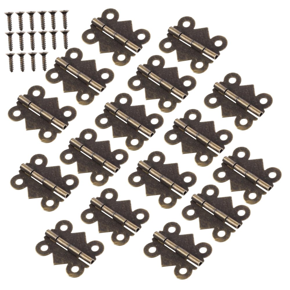 Antique Butterfly Hinges, 48-Pack, Green Iron, for Cabinets