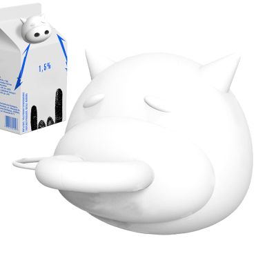 Huvqianu Silicone Bottle Protector - 3D Printed Cow-Shaped Milk Carton Cover
