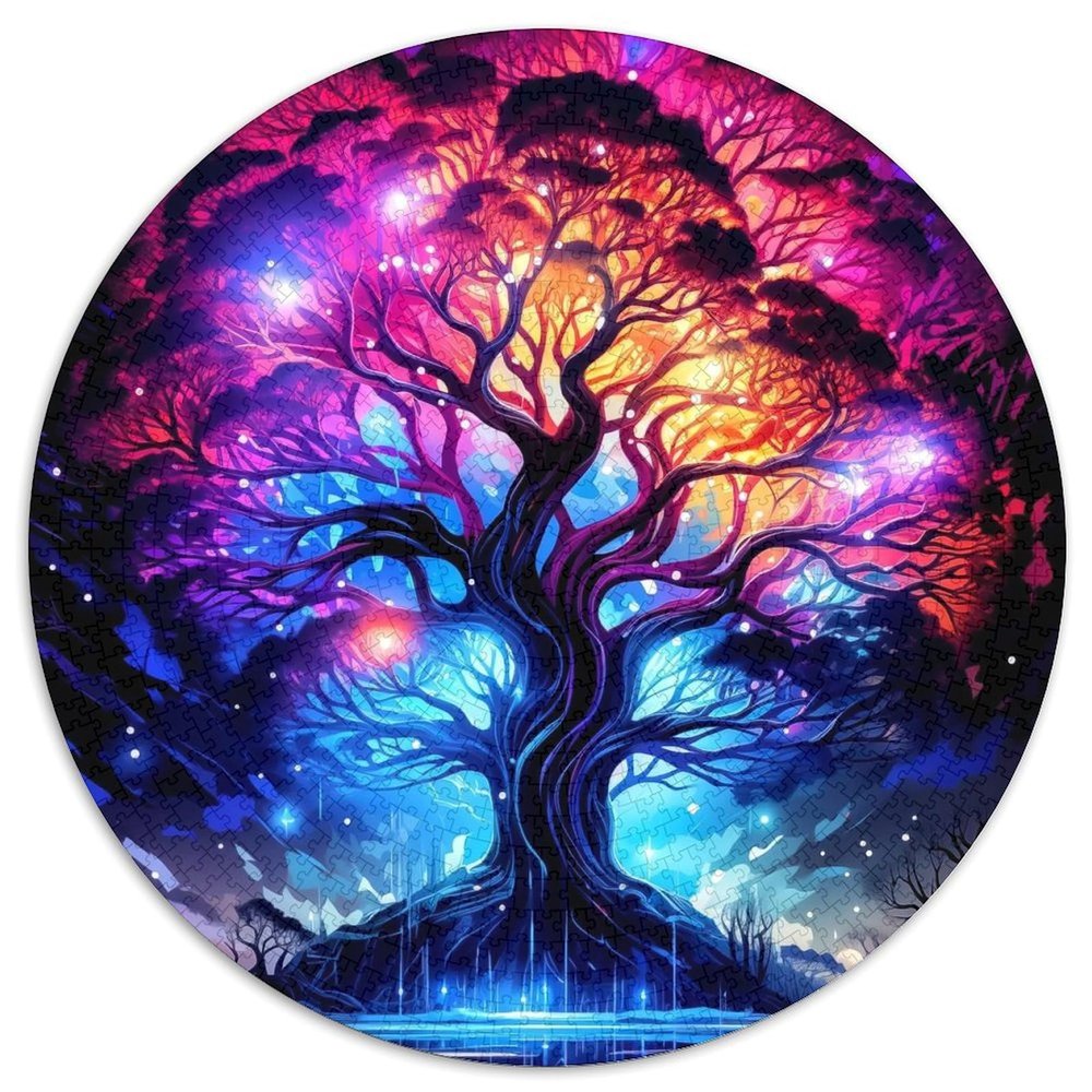 Round Tree of Life Cardboard Puzzle, 1,000 Pieces, 26.6 x 26.6 in