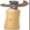 Manual Can Opener with Wood Handle view 1