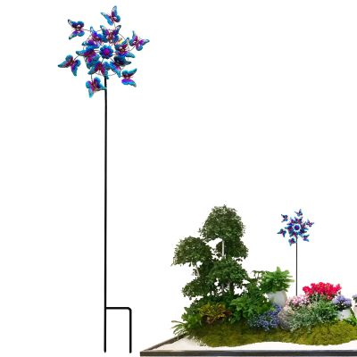 Metal Butterfly Wind Spinner with Chimes, 53.15 x 15.75 in