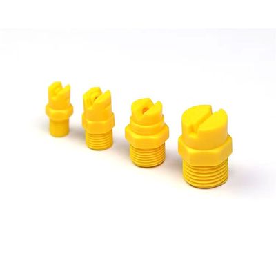 10-Pack Flat Fan Spray Nozzles, 65°–110°, Plastic, 1/8"–1/2"