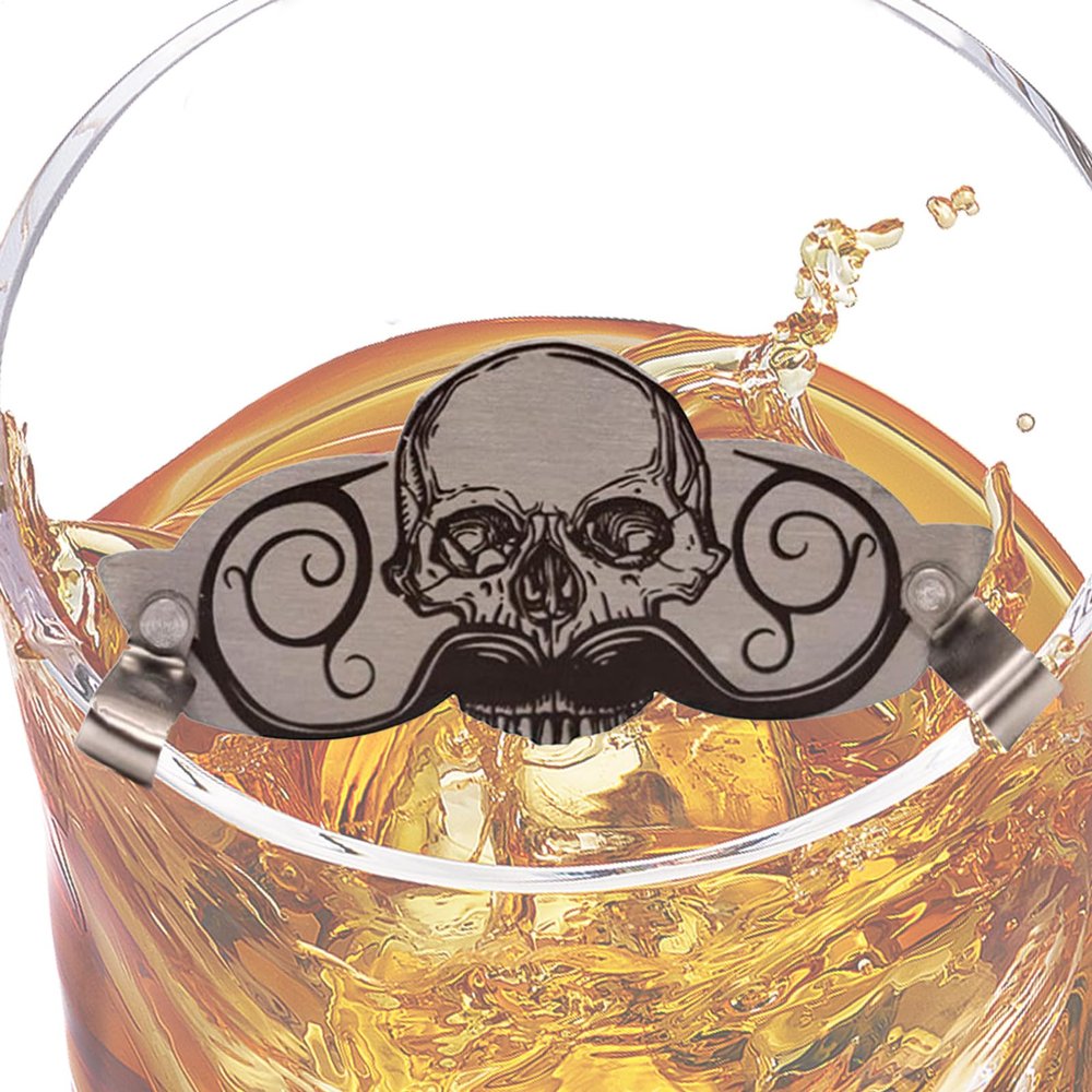 Decorative Skull-Design Moustache Guard