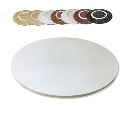 Rotating Wooden Serving Board, Lazy Susan, White, 60 cm (24 in)