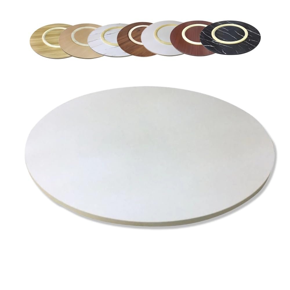 Rotating Wooden Serving Board, Lazy Susan, White, 60 cm (24 in)