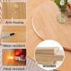 Rotating Wooden Serving Board, Lazy Susan, White, 60 cm (24 in) view 2