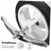 Toilet Flush Valve Replacement Kit for Flush Tanks, Stainless Steel, ABS, POM view 4