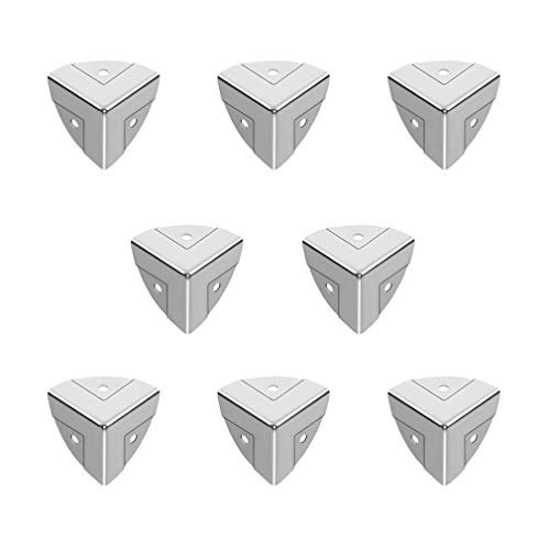 Metal Iron Corner Brackets, Sturdy Three-Sided Sector Guards for Wood Furniture and DIY Projects