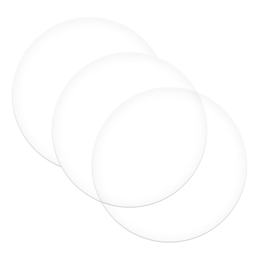 CHILDWEET 3-Pack Transparent Round Acrylic Discs, High Transparency for Crafts, Decorations, and Picture Frames