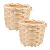 MUCKLILY 2-Piece Retro Bamboo Storage Basket view 1