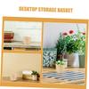MUCKLILY 2-Piece Retro Bamboo Storage Basket view 3