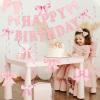 KQDRAVINE Birthday Decoration with Pink Bow view 2