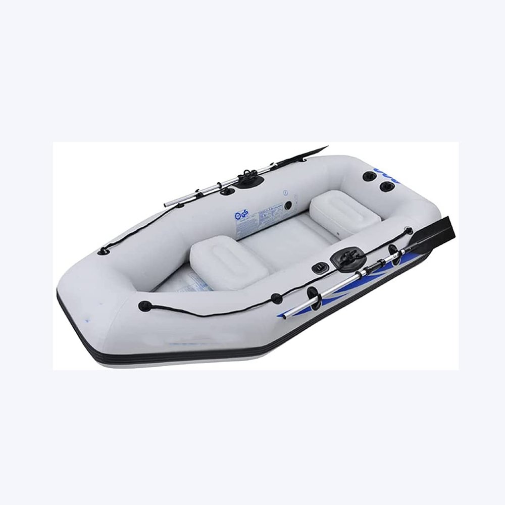 KANBUN Inflatable Rubber Kayak with Aluminum Paddle, Thickened White Fishing Kayak
