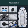KANBUN Inflatable Rubber Kayak with Aluminum Paddle, Thickened White Fishing Kayak view 3