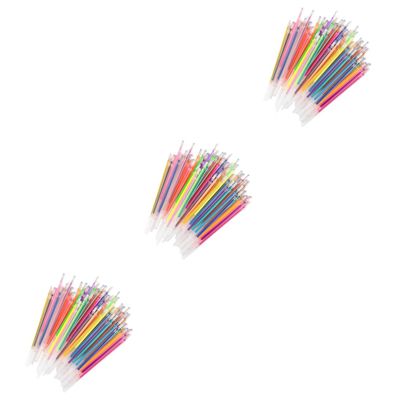Uonlytech 3 Sets of Gel Pen Refills, Glitter and Neon Colors, 144 Count