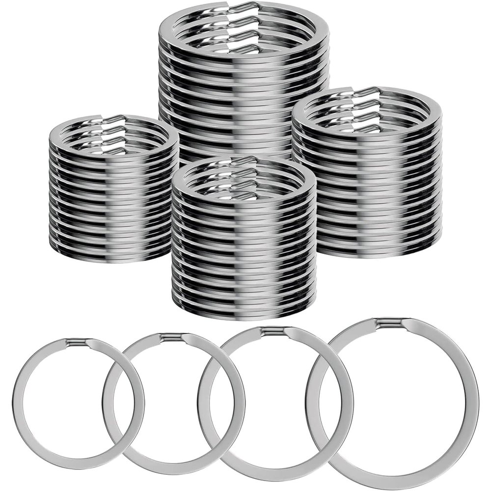 40 Stainless Steel Key Rings