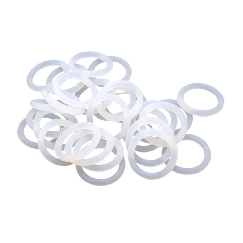 10/50 pcs VMQ Silicone O-Ring Seals, 3 mm Cross-Section, 10–150 mm OD, Food-Grade, High-Temperature, White (50 pcs, OD 19 mm, ID 13 mm, CS 3.0 mm)