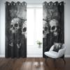 Gothic Butterfly Skull Blackout Curtains, 2-Piece Set view 1