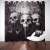 Gothic Butterfly Skull Blackout Curtains, 2-Piece Set view 2