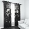 Gothic Butterfly Skull Blackout Curtains, 2-Piece Set view 3