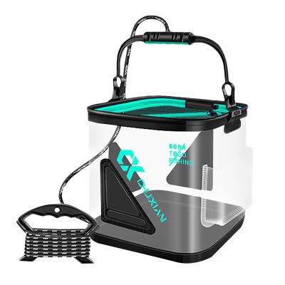 Portable Transparent Fishing Storage Bucket for Outdoor Use