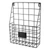 Wall-Mounted Document Holder Organizer, Metal Basket view 1
