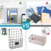 Wall-Mounted Document Holder Organizer, Metal Basket view 4