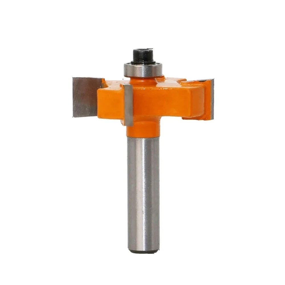 1pc 8mm Shank T-Type Bearing Rabbeting Bit for Wood (No. 3)