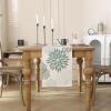 Boho Sage Green Dahlia Table Runner view 3