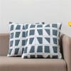 ApuaVireo&Co Short Plush Geometric Plaid Dot Embroidered Pillow Covers, Blue view 1