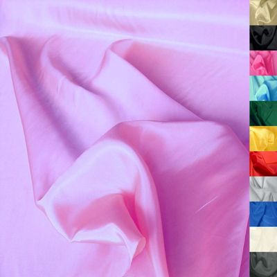 TOLKO Glossy Lining Fabric by the Meter | Opaque Wrinkle-Resistant | Universal Fabric for Decorations, Dresses, Costumes | Sewing and Decorating Fabric (Light Pink)