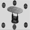 Round Extendable Coffee Table HPM-111, Height-Adjustable, Artisan Oak/Glossy Black, 100–144 cm, with Drawer view 4
