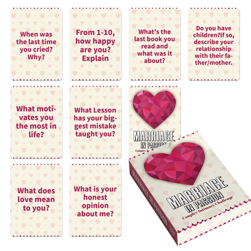 Couples Game for Romantic Evenings | Dating Card Game with 50 Cards | Fun Communication Game for Adults and Families