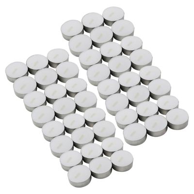 Smokeless Tealights, 50 Count, Round, White