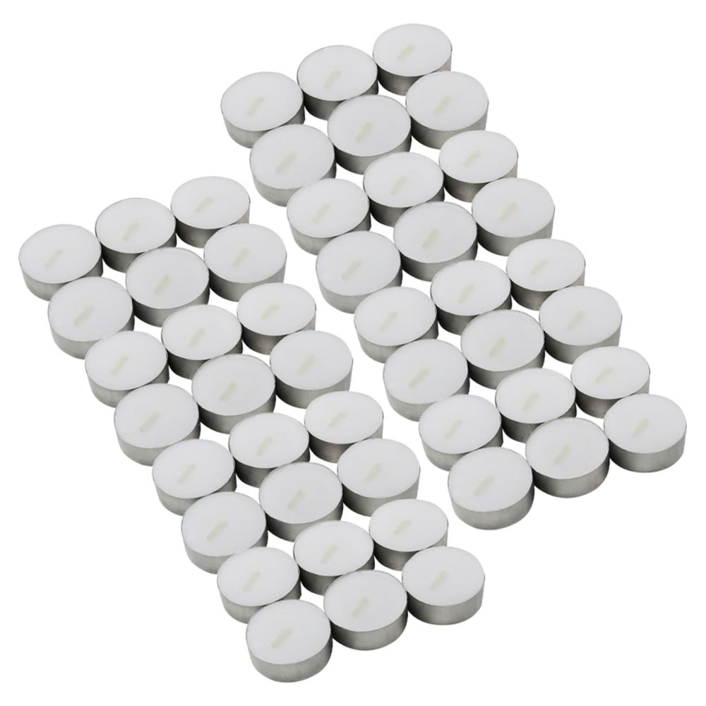 Smokeless Tealights, 50 Count, Round, White
