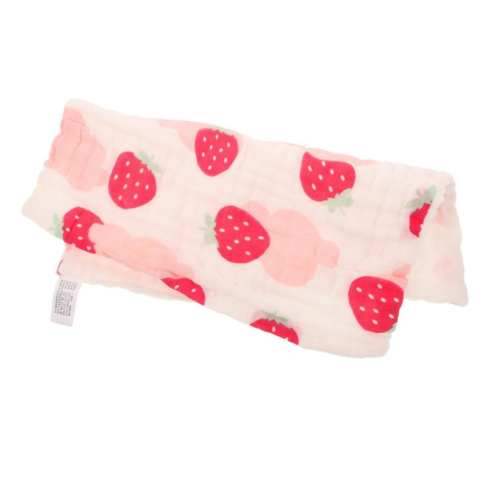 AKOOSY Strawberry Muslin Bib