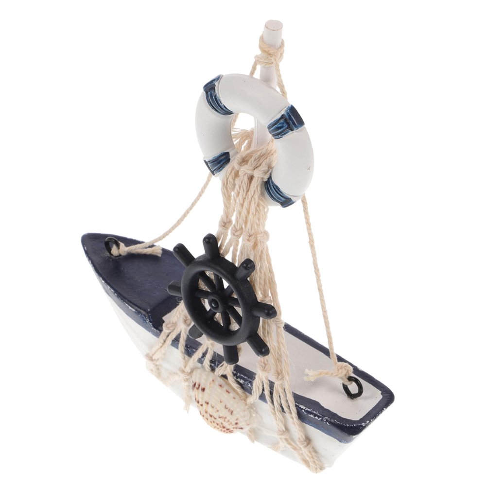 MUCKLILY Wooden Sailboat Decoration