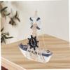 MUCKLILY Wooden Sailboat Decoration view 3