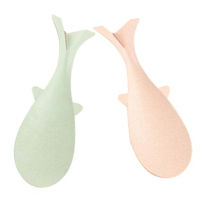 JECOMPRIS 2-Piece Non-Stick Fish-Shaped Rice Spoon Set
