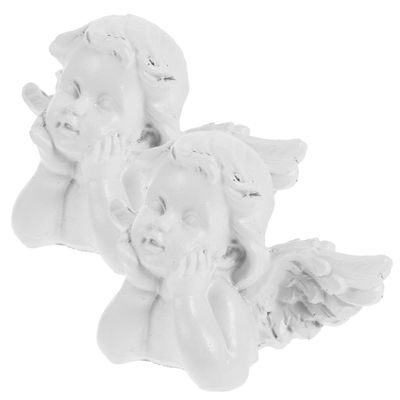 Milisten Set of 2 Resin Angel Statues, Memorial and Home Decor