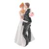 ERINGOGO Cartoon Wedding Cake Topper, Resin Bride and Groom Figurine view 1