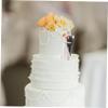 ERINGOGO Cartoon Wedding Cake Topper, Resin Bride and Groom Figurine view 3