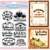 GLOBLELAND Fall French Text Transparent Stamps for Scrapbooking view 1