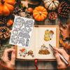 GLOBLELAND Autumn Gnome Transparent Stamps for Scrapbooking view 2