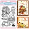GLOBLELAND Fall Pumpkin Transparent Stamps for Scrapbooking view 1